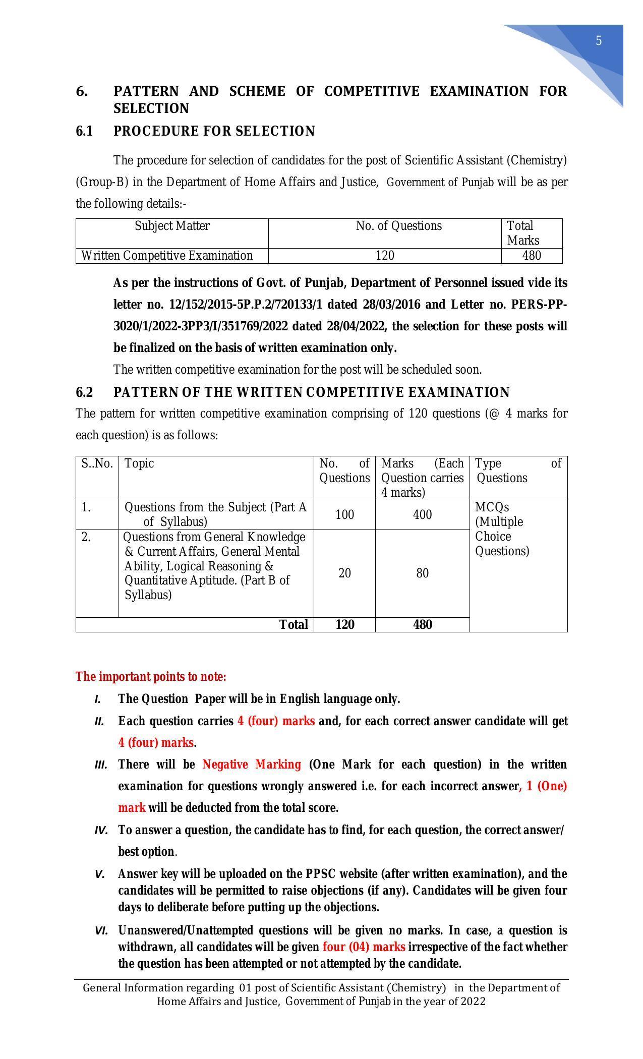 Punjab Public Service Commission Invites Application for Scientific Assistant Recruitment 2022 - Page 18