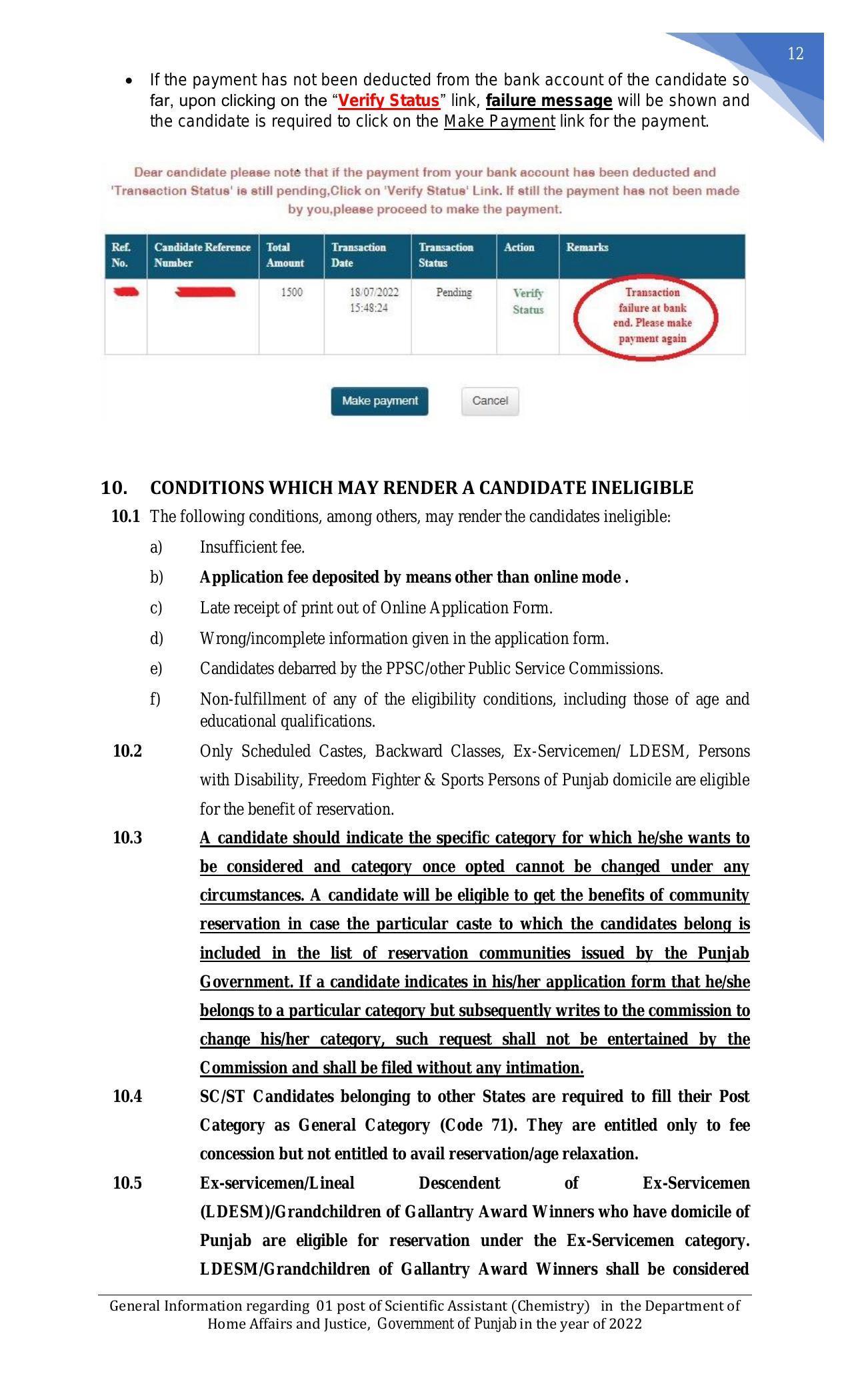 Punjab Public Service Commission Invites Application for Scientific Assistant Recruitment 2022 - Page 19