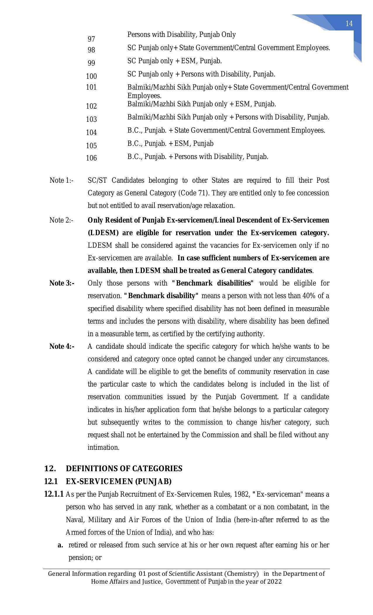 Punjab Public Service Commission Invites Application for Scientific Assistant Recruitment 2022 - Page 26