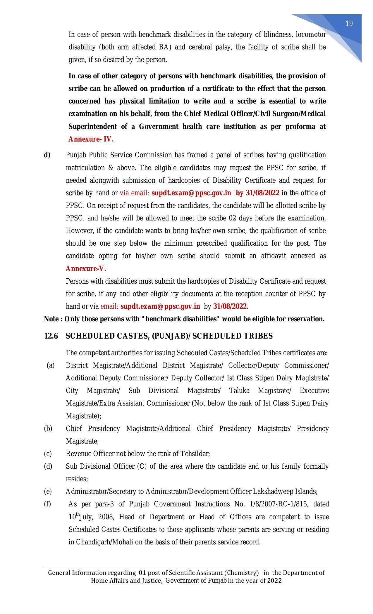 Punjab Public Service Commission Invites Application for Scientific Assistant Recruitment 2022 - Page 3