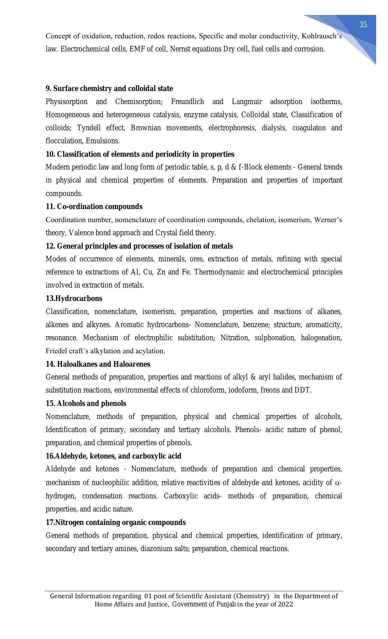 Punjab Public Service Commission Invites Application for Scientific Assistant Recruitment 2022 - Page 33