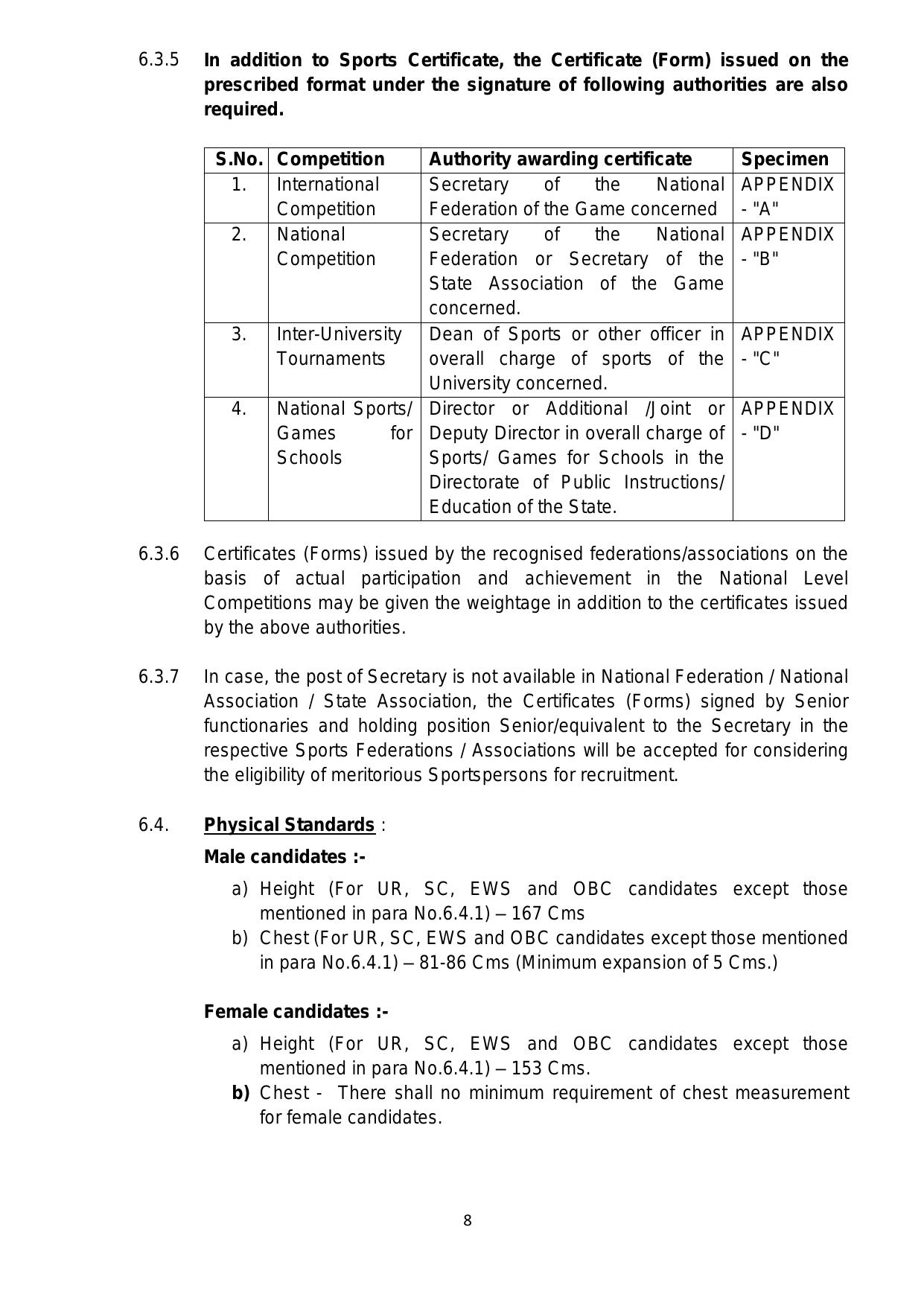CISF Head Constable (General Duty) - Sports Quota Recruitment 2023 - Page 24