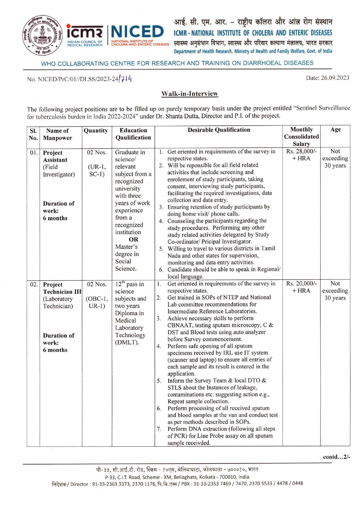 NICED Multi Tasking Staff and Various Posts Recruitment 2023 - Page 3