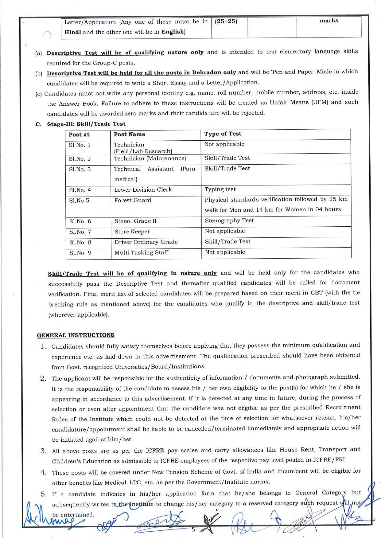 Forest Research Institute Dehradun (FRI Dehradun) Invites Application for 72 MTS, LDC and Various Posts - Page 10