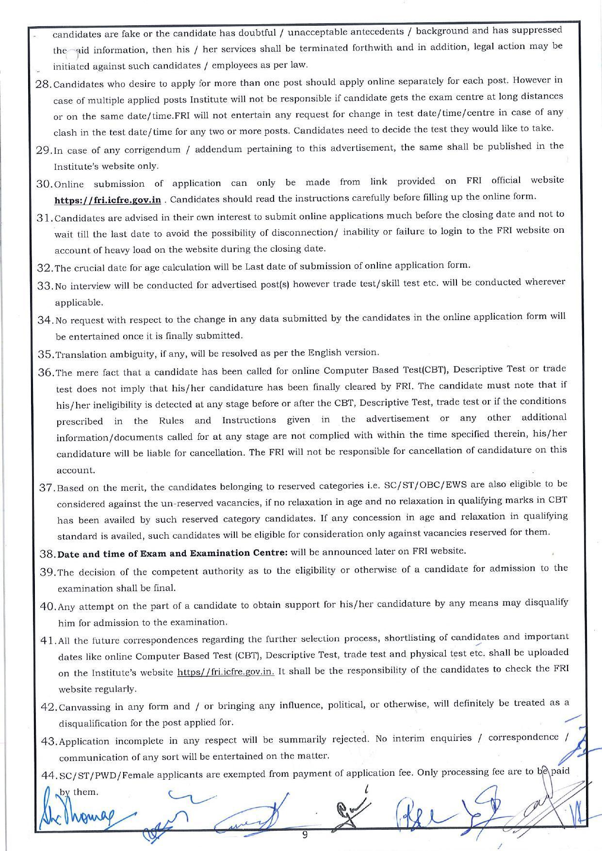 Forest Research Institute Dehradun (FRI Dehradun) Invites Application for 72 MTS, LDC and Various Posts - Page 5