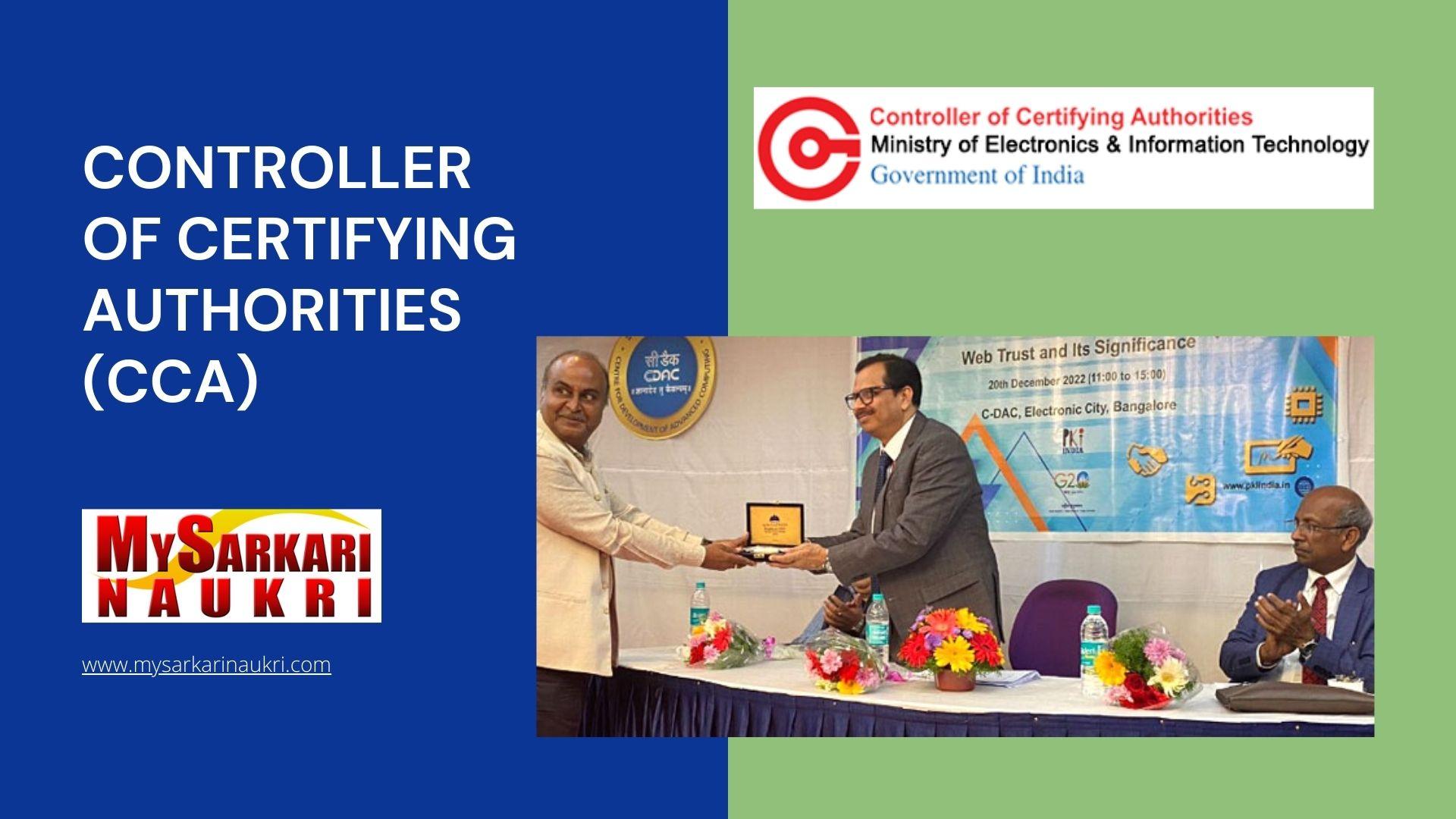 Controller of Certifying Authorities (CCA) Recruitment