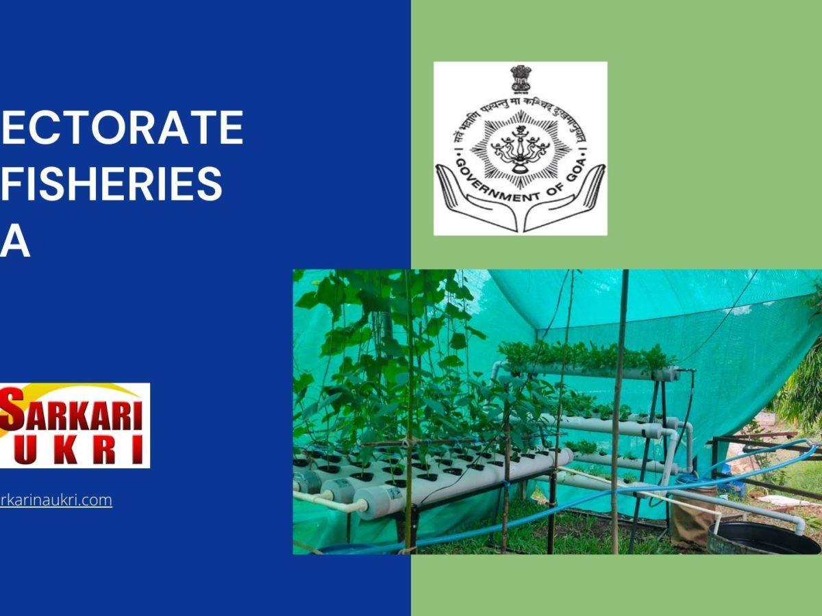 Directorate of Fisheries Goa Recruitment