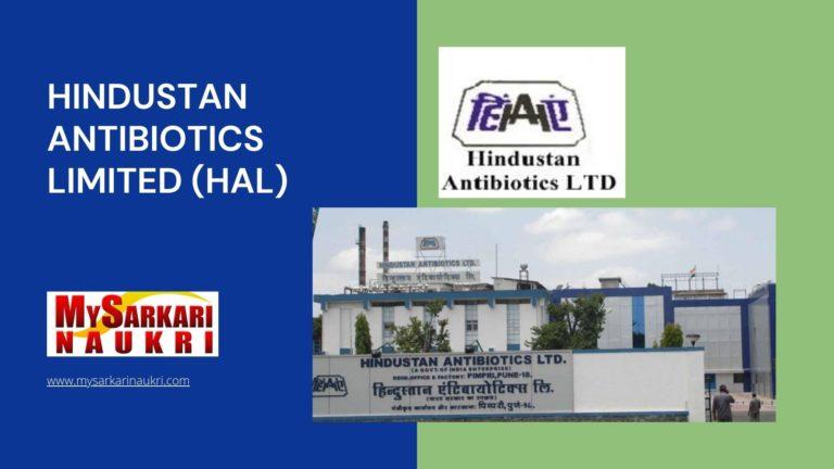 Hindustan Antibiotics Limited (HAL) Recruitment