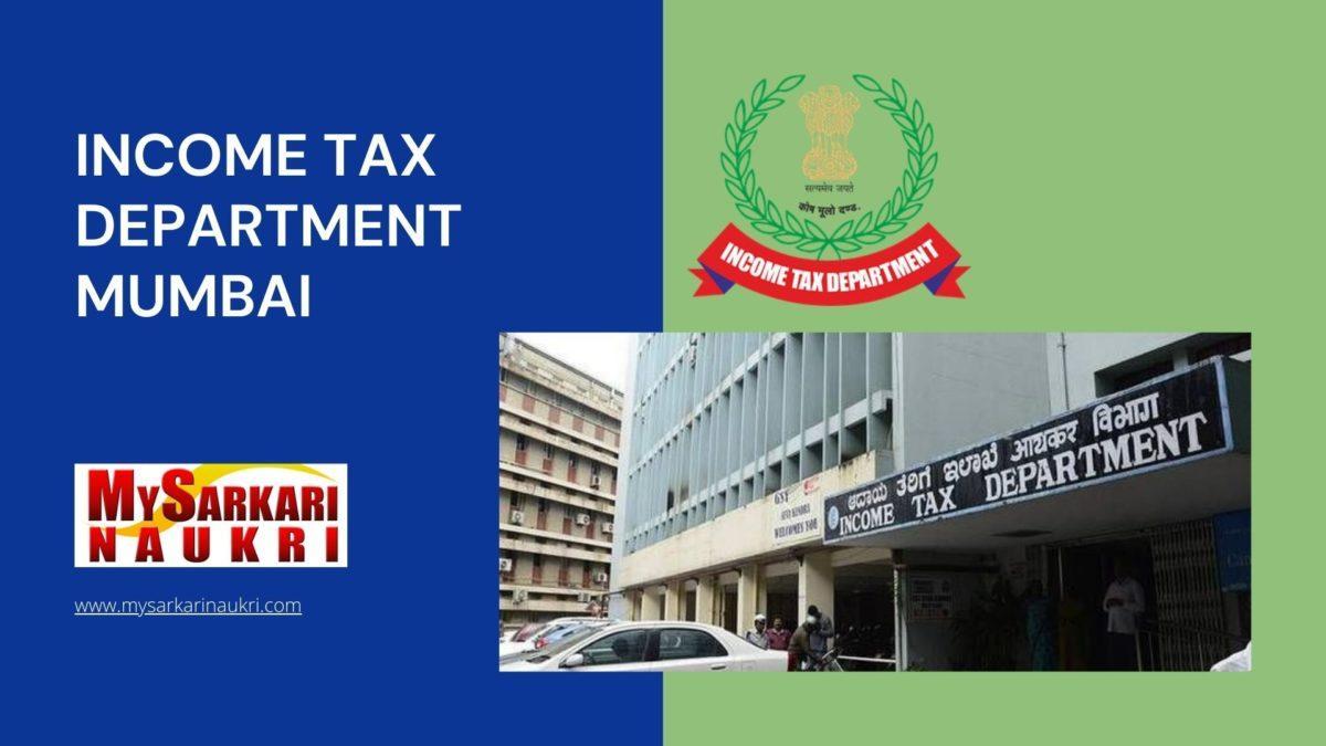 Income Tax Department Mumbai Recruitment