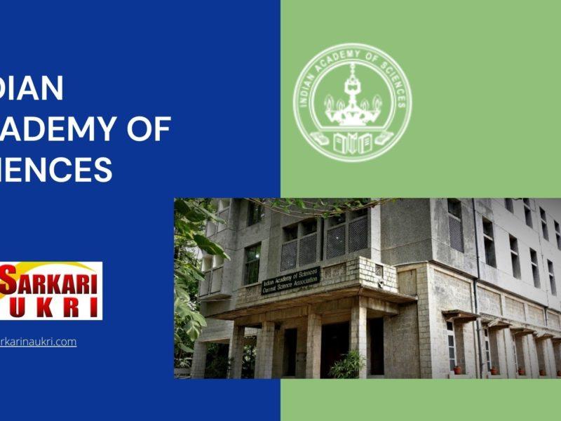 Indian Academy of Sciences Recruitment