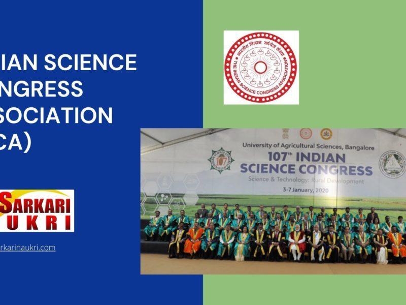 Indian Science Congress Association (ISCA) Recruitment