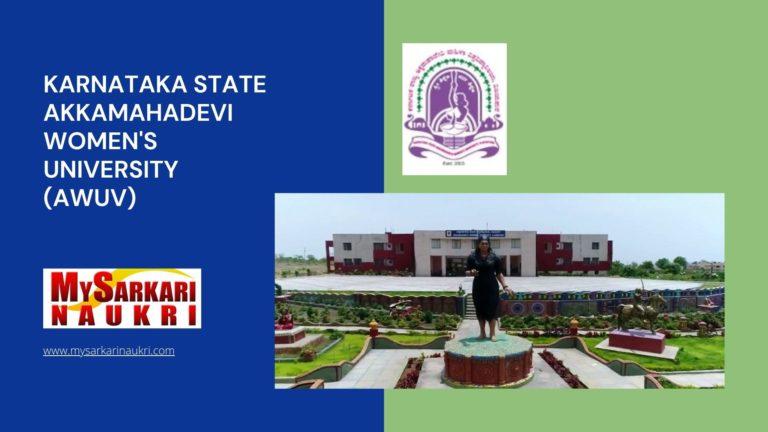 Karnataka State Akkamahadevi Women's University (AWUV) Recruitment