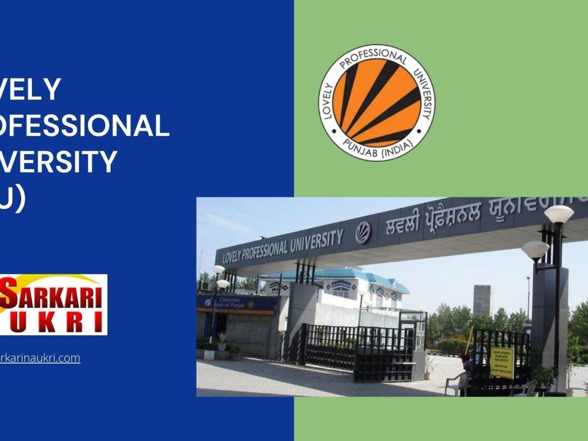 Lovely Professional University (LPU) Recruitment