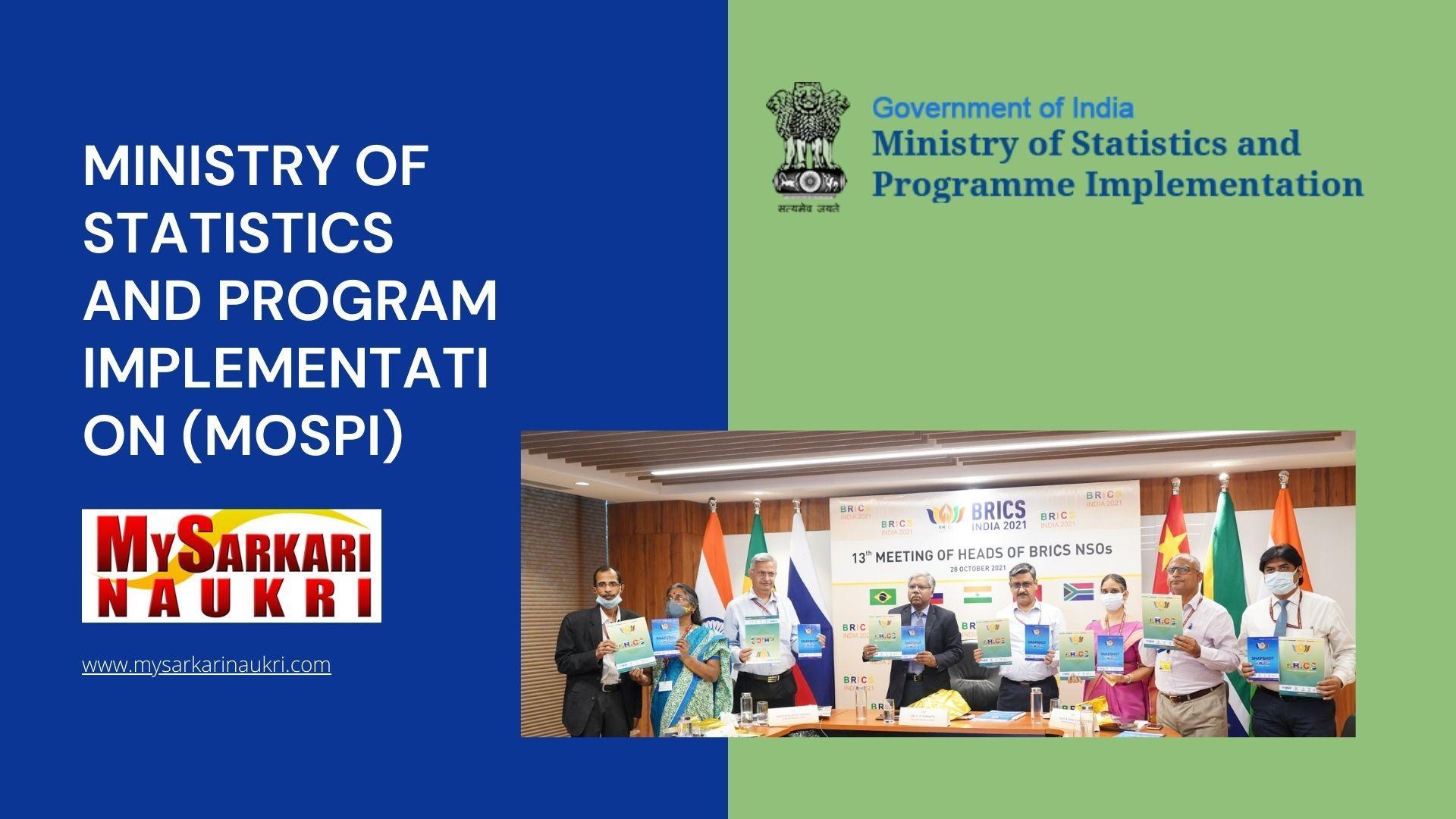 Ministry of Statistics and Program Implementation (MoSPI) Recruitment