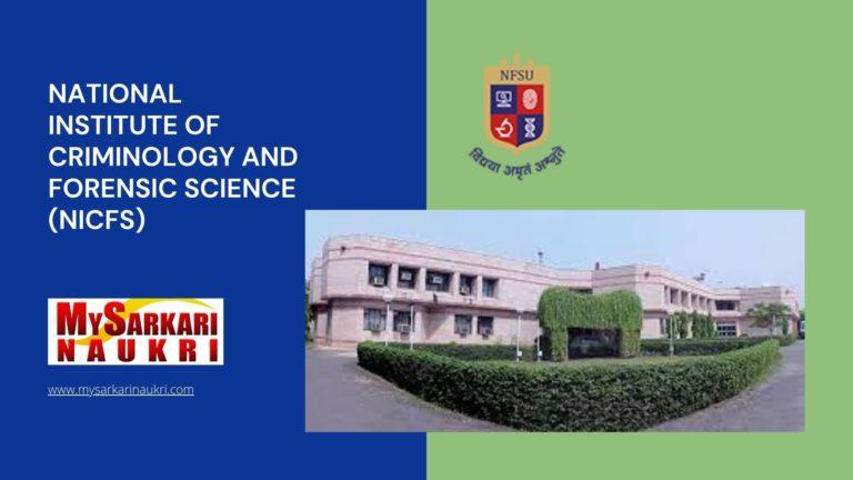 National Institute of Criminology and Forensic Science (NICFS) Recruitment
