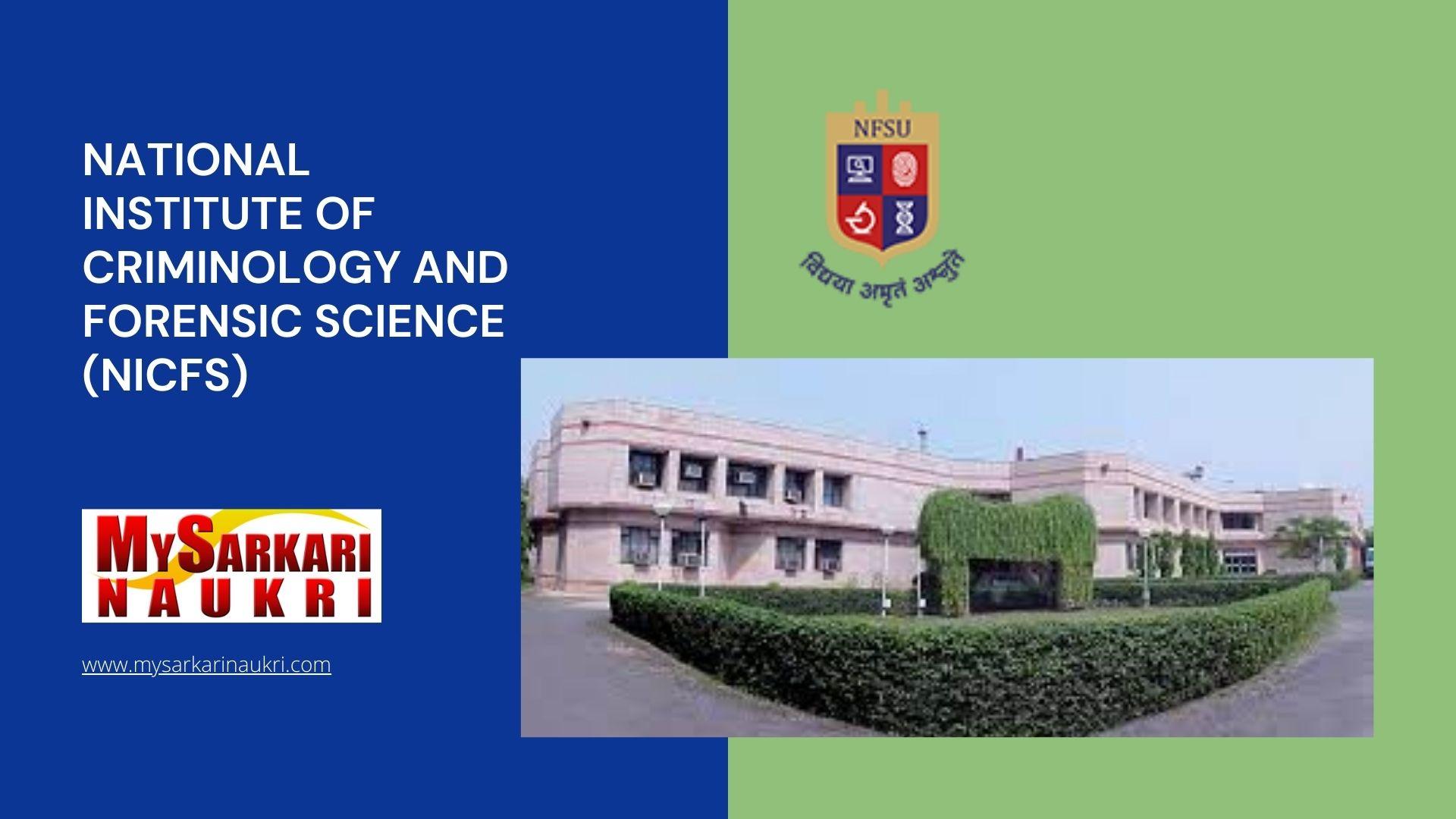 National Institute of Criminology and Forensic Science (NICFS) Recruitment