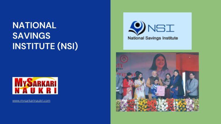 National Savings Institute (NSI) Recruitment
