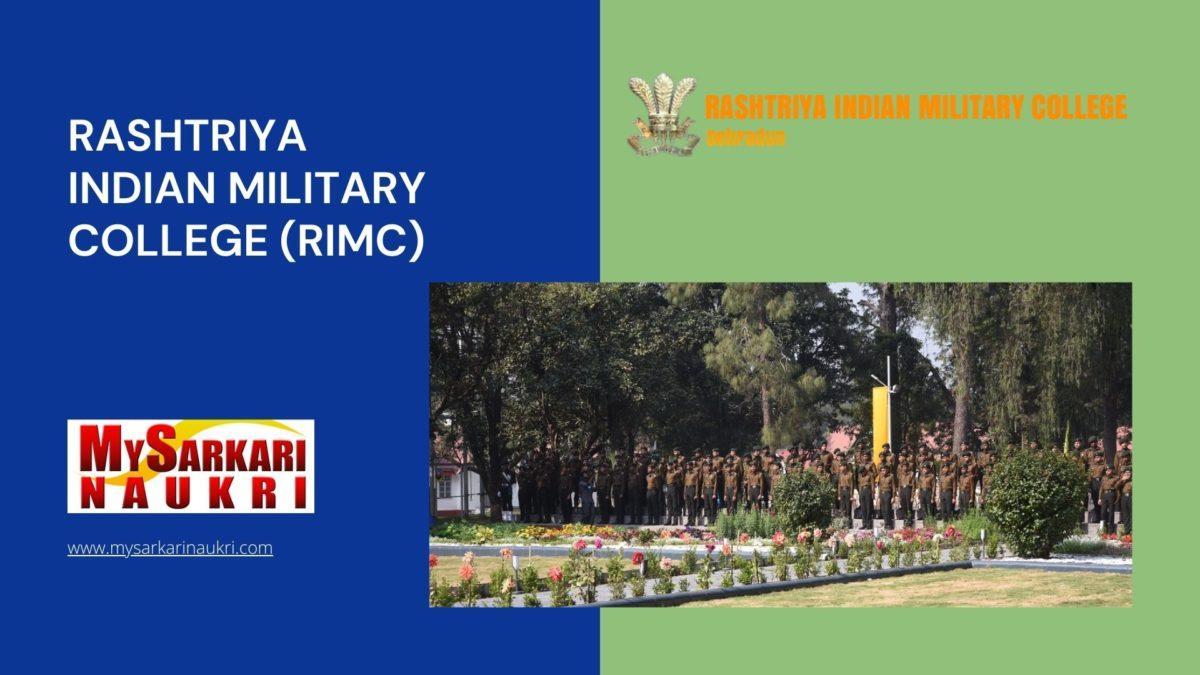 Rashtriya Indian Military College (RIMC) Recruitment