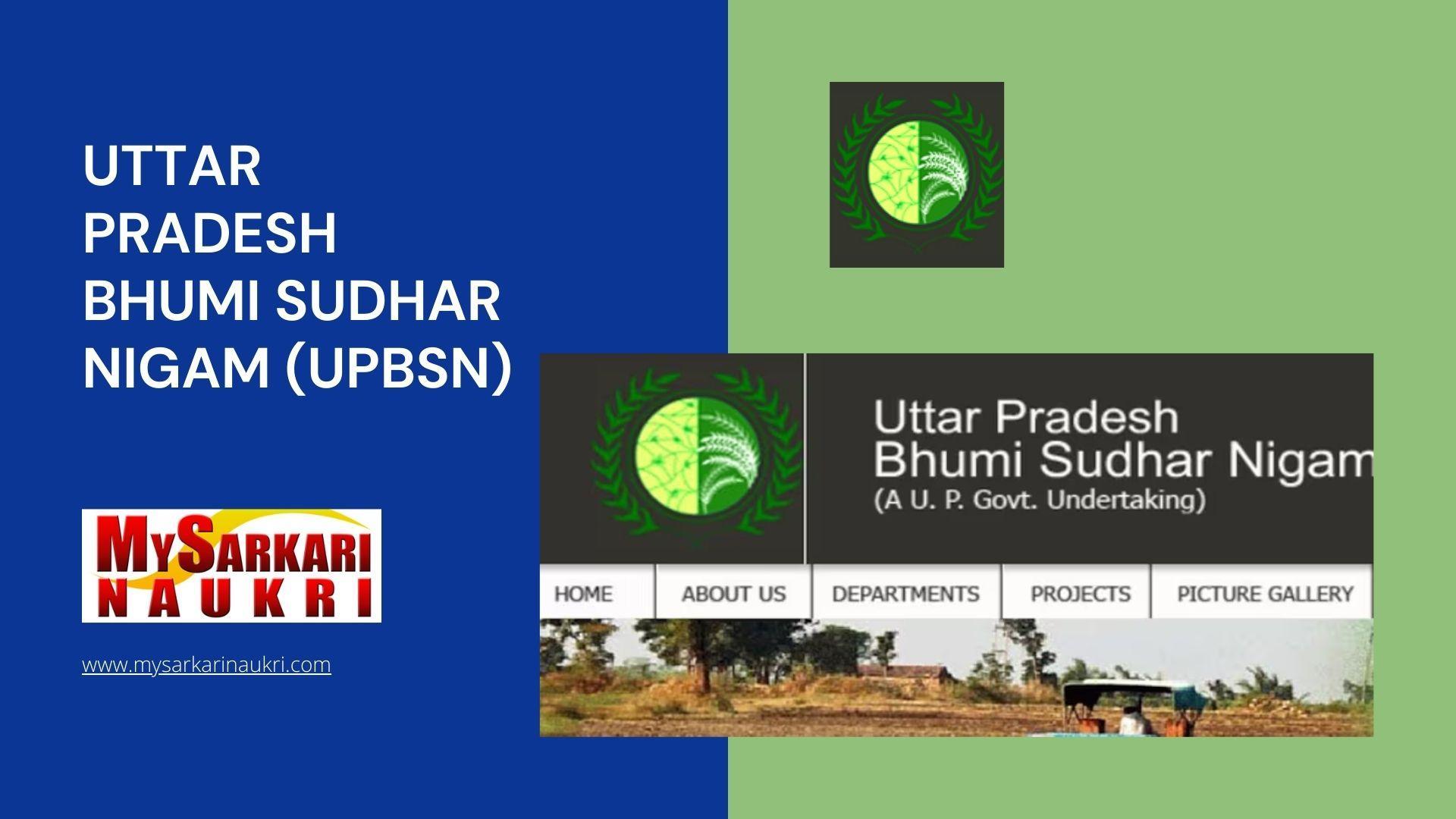 Uttar Pradesh Bhumi Sudhar Nigam (UPBSN) Recruitment