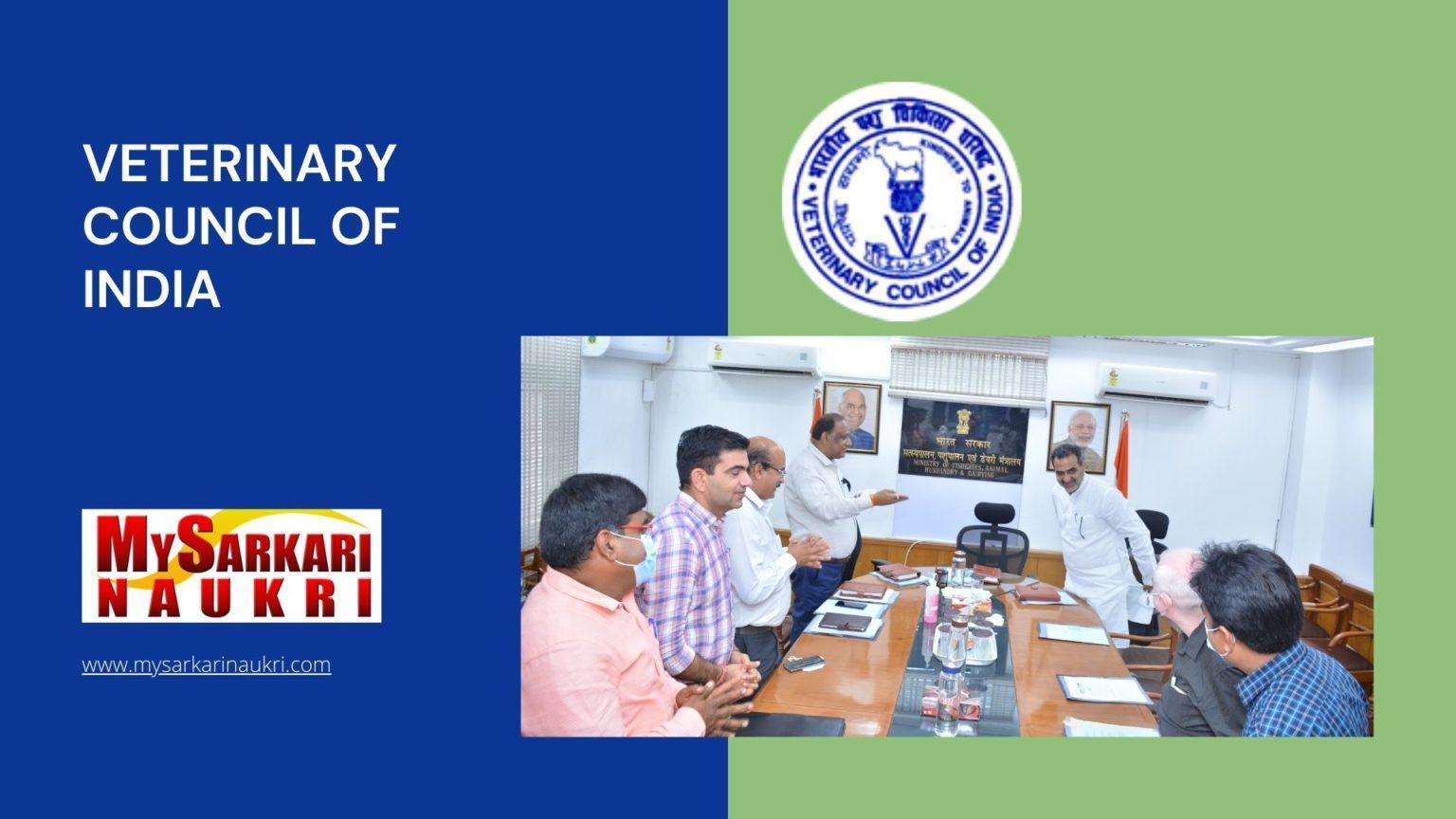 Veterinary Council of India Recruitment MySarkariNaukri En