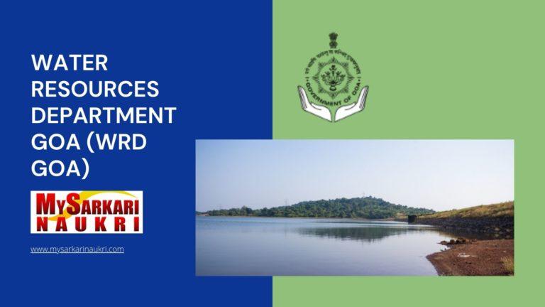 Water Resources Department Goa (WRD Goa) Recruitment