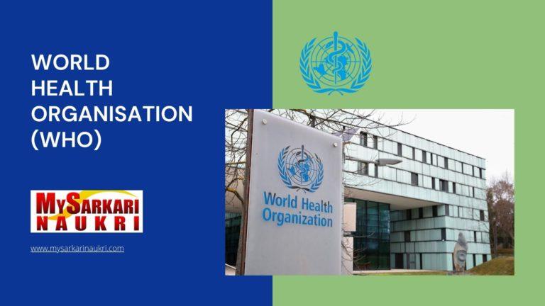 World Health Organisation (WHO) Recruitment