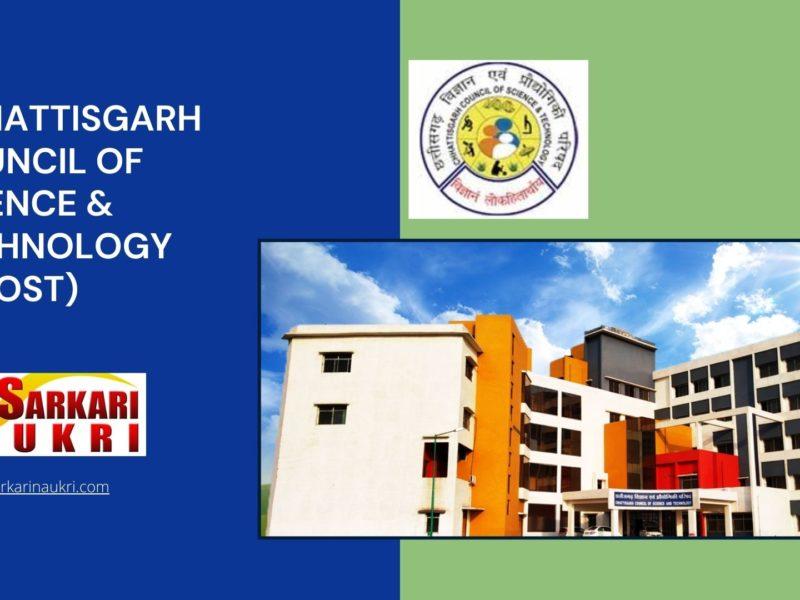 Chhattisgarh Council of Science & Technology (CCOST) Recruitment: A Guide for Aspirants