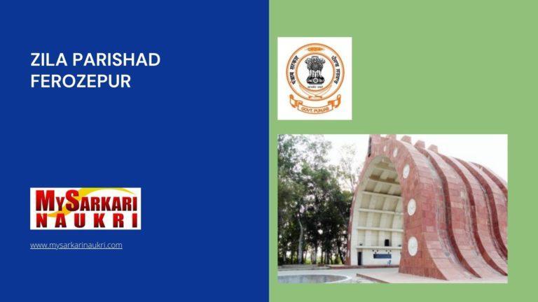 Zila Parishad Ferozepur Recruitment