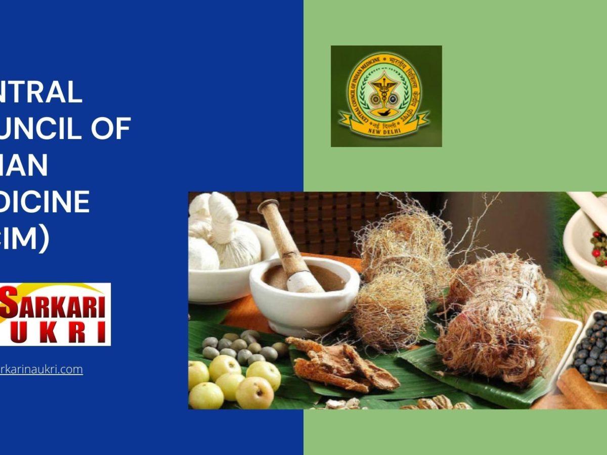 Central Council of Indian Medicine (CCIM) Recruitment