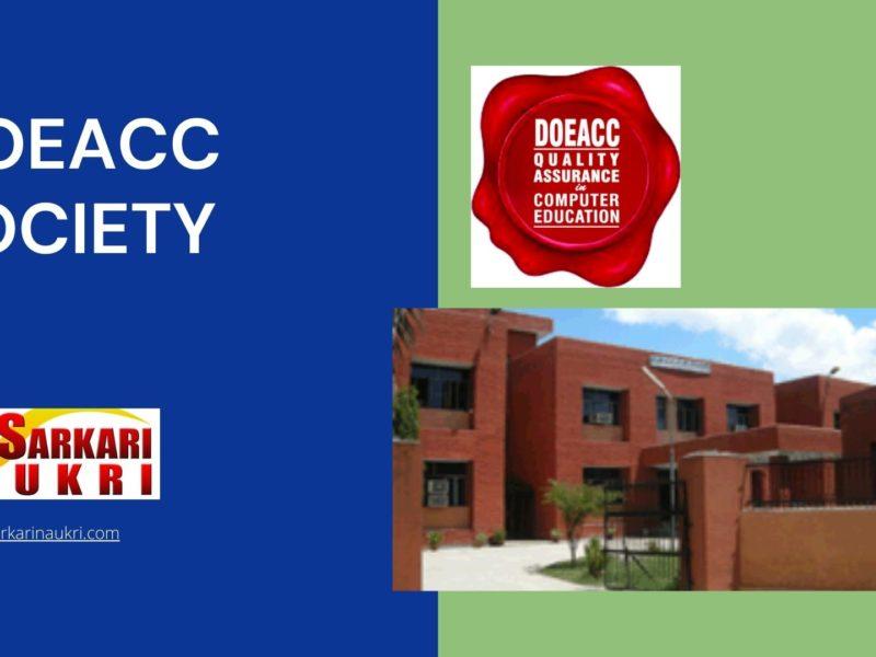 DOEACC Society Recruitment