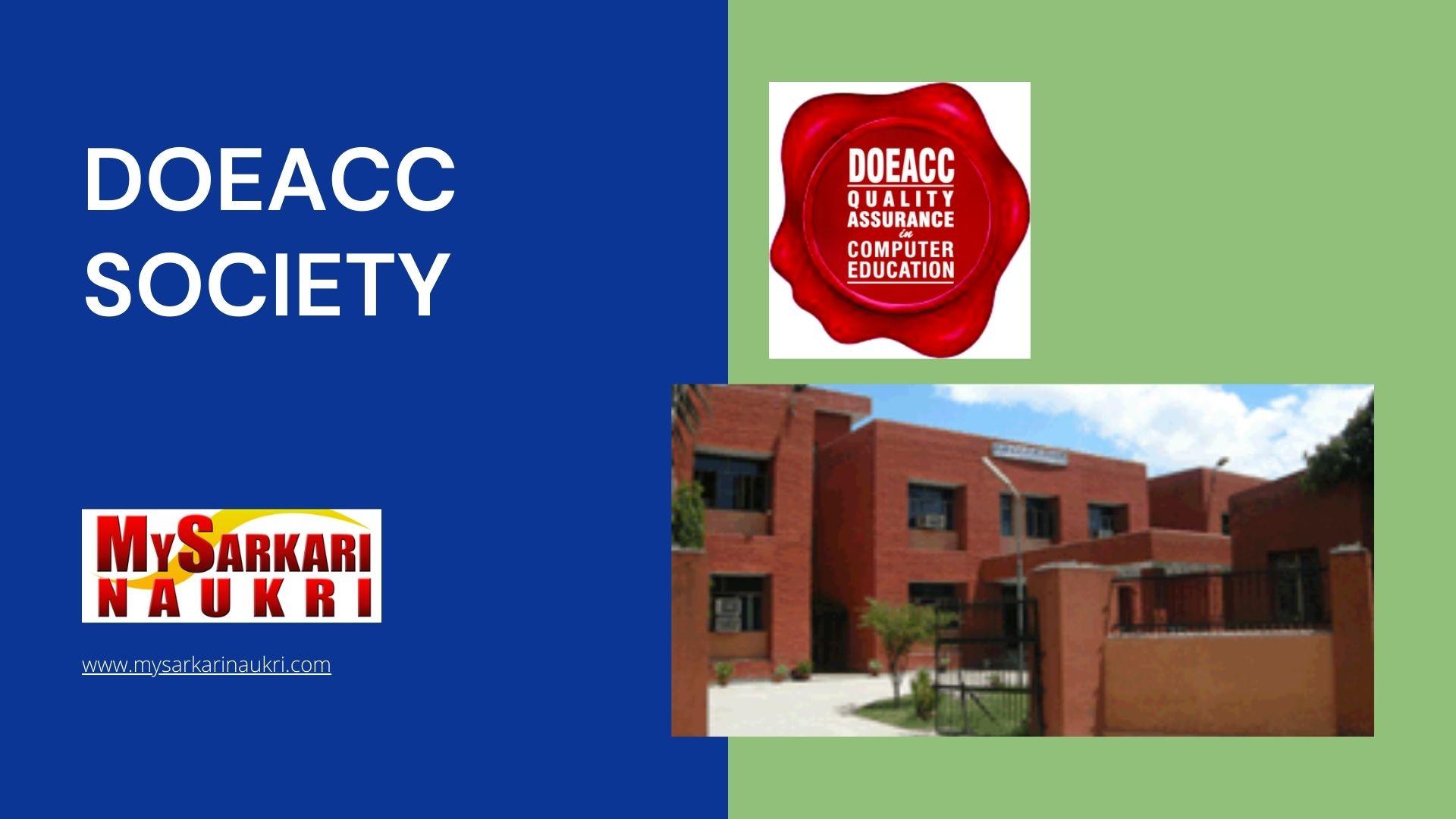 DOEACC Society Recruitment