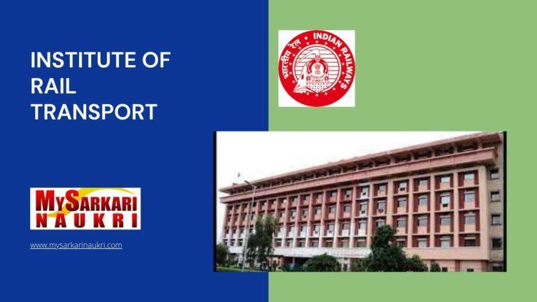 Institute of Rail Transport Recruitment