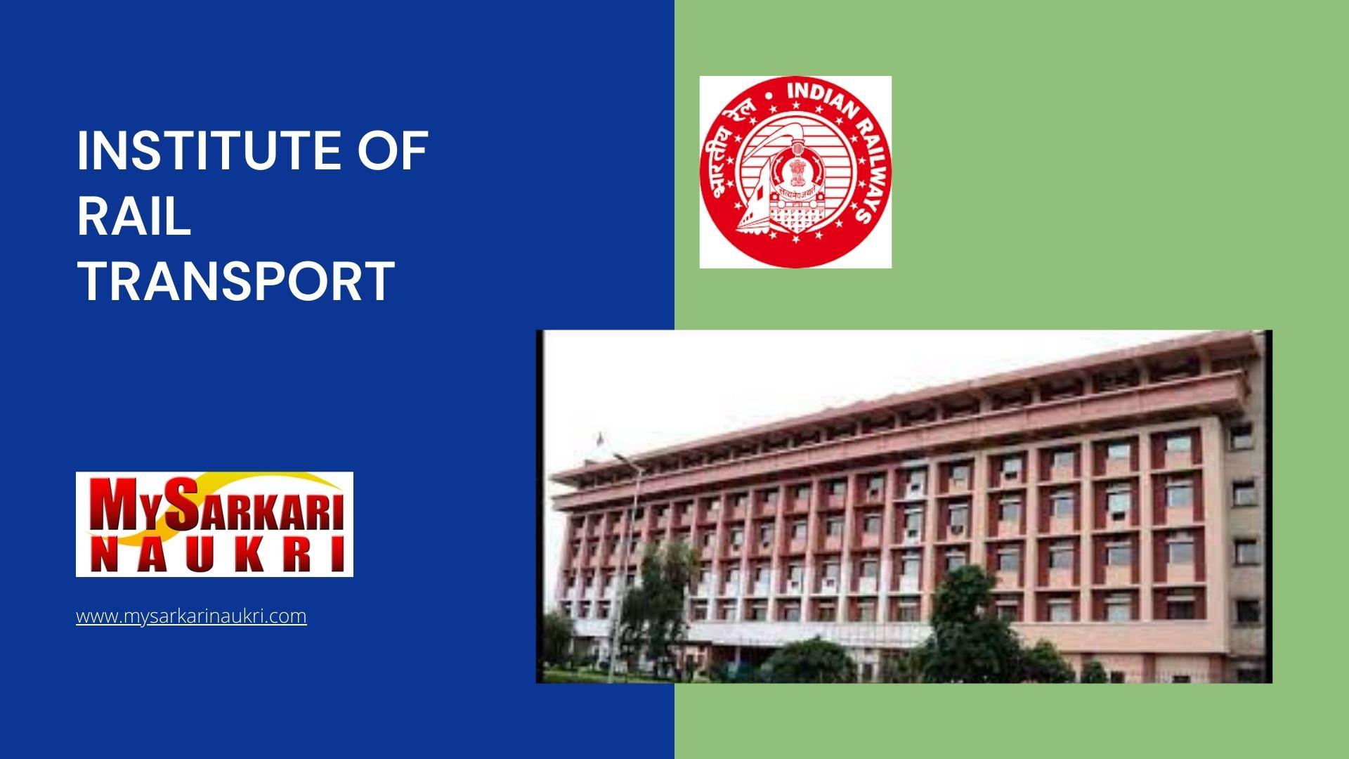 Institute of Rail Transport Recruitment