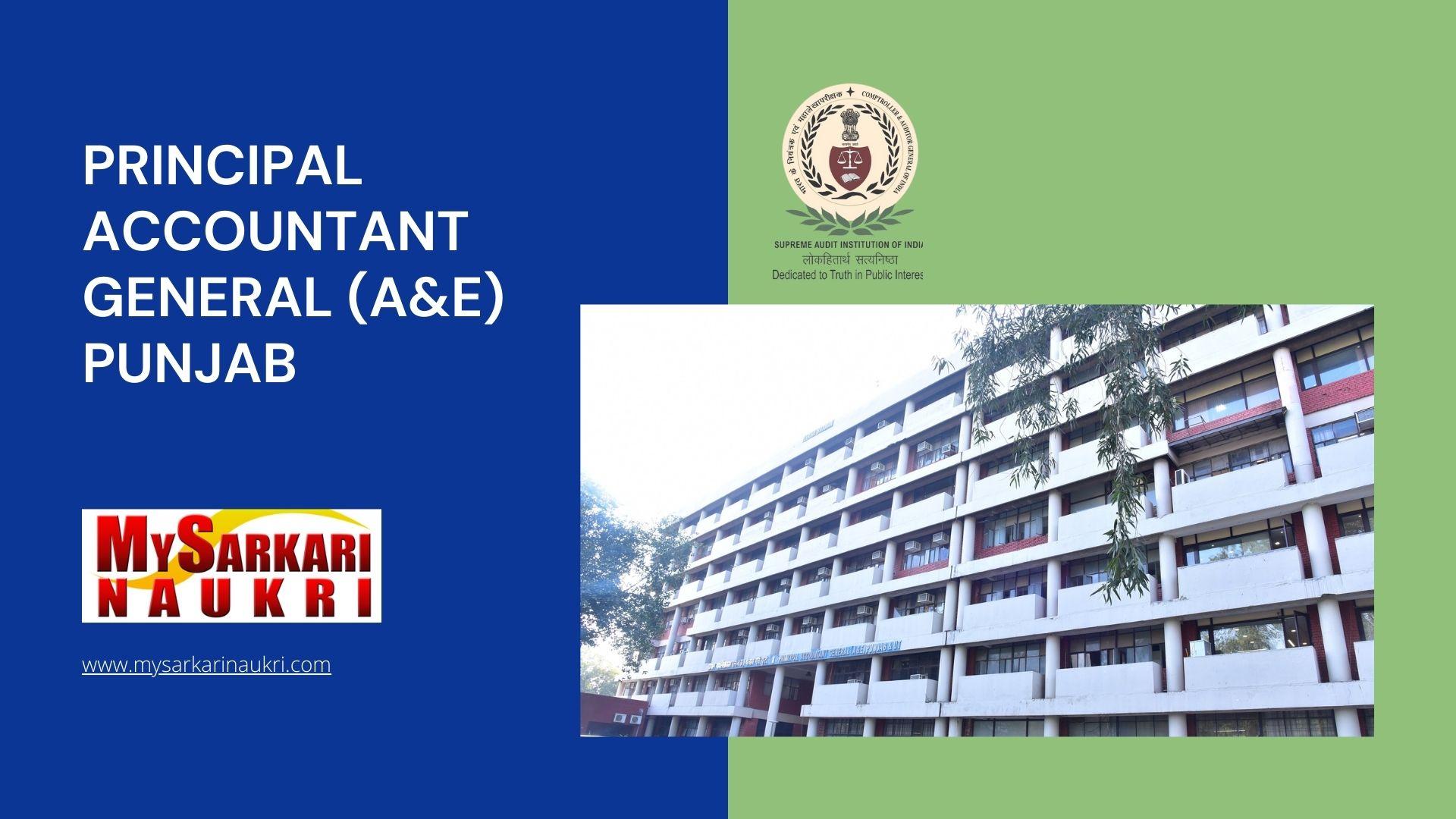 Principal Accountant General (A&E) Punjab Recruitment