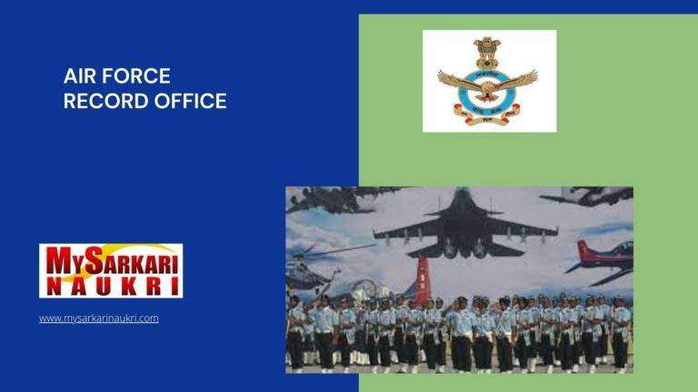 Air Force Record Office Recruitment