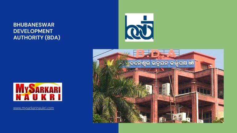 Bhubaneswar Development Authority (BDA) Recruitment