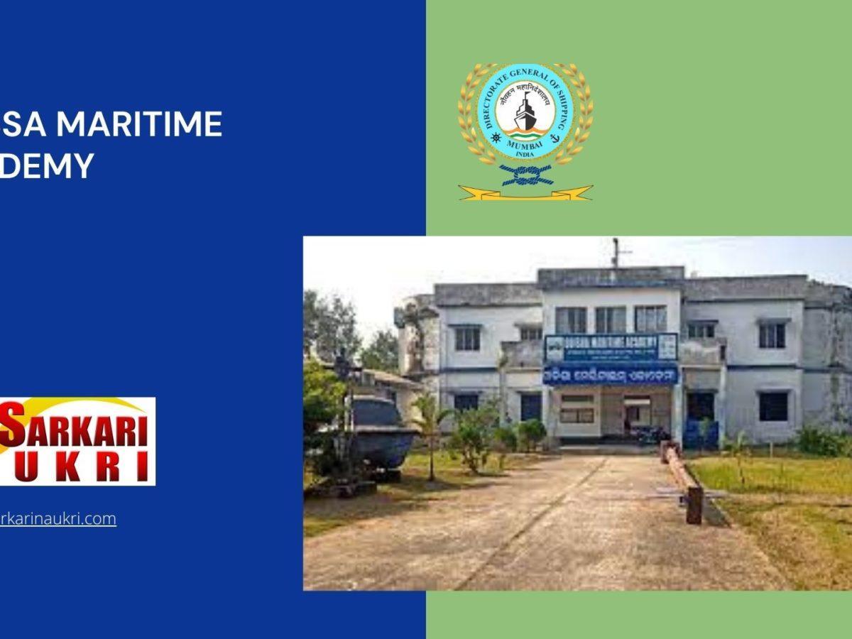 Orissa Maritime Academy Recruitment