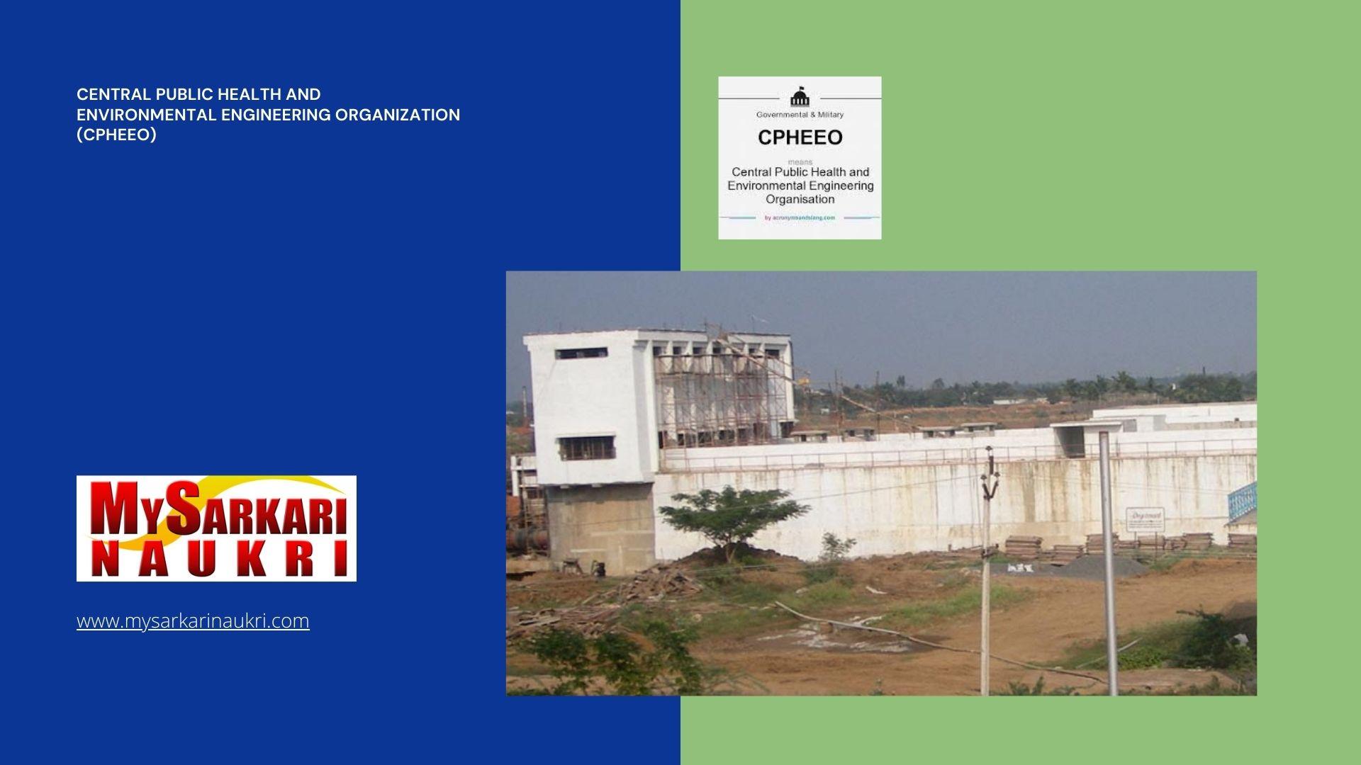 Central Public Health and Environmental Engineering Organization (CPHEEO) Recruitment