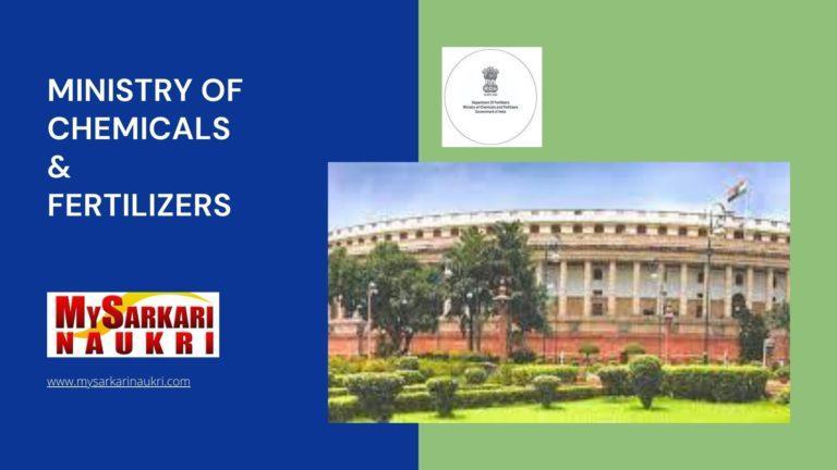 Ministry of Chemicals & Fertilizers Recruitment
