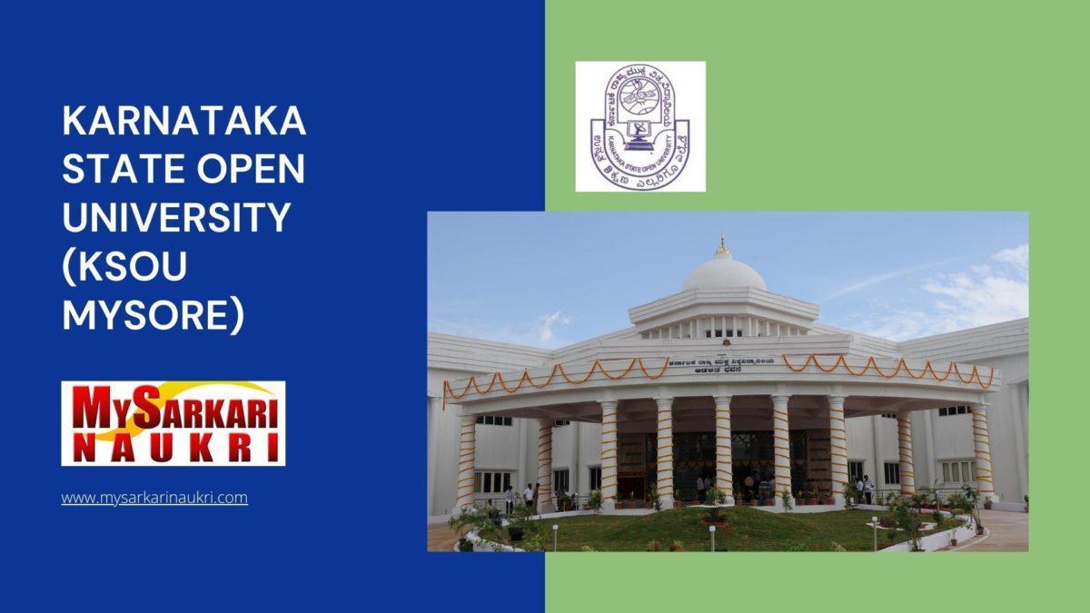 Karnataka State Open University (KSOU Mysore) Recruitment