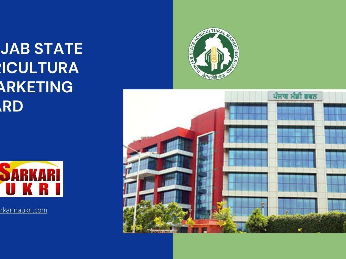 Punjab State Agricultural Marketing Board Recruitment