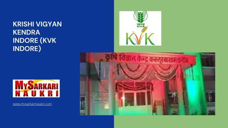 Krishi Vigyan Kendra Indore (KVK Indore) Recruitment