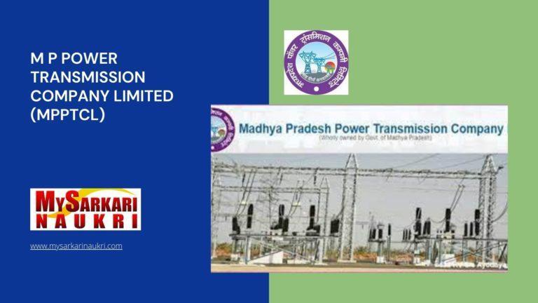 M P Power Transmission Company Limited (MPPTCL) Recruitment