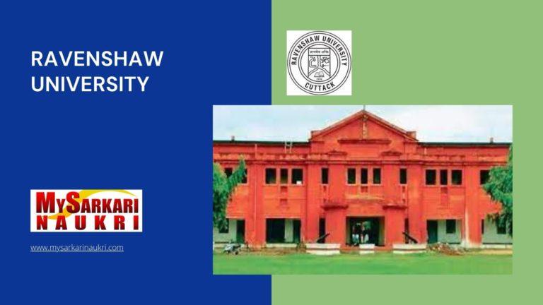 Ravenshaw University Recruitment