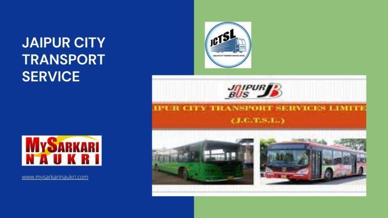 Jaipur City Transport Service Recruitment
