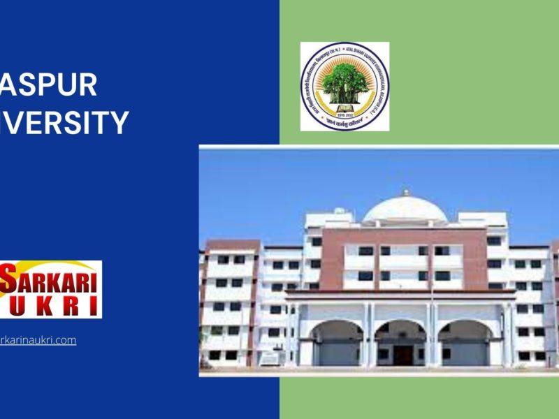 Bilaspur University Recruitment