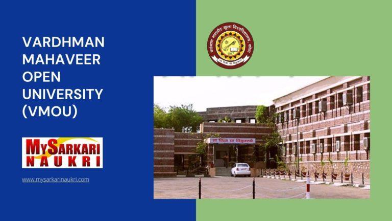 Vardhman Mahaveer Open University (VMOU) Recruitment