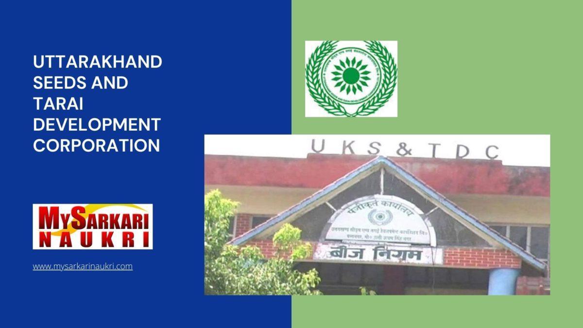 Uttarakhand Seeds And Tarai Development Corporation Recruitment
