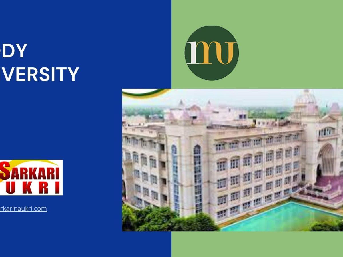 Mody University Recruitment