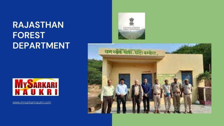 Rajasthan Forest Department Recruitment